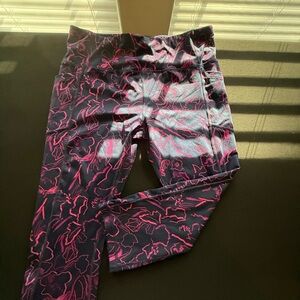 Avia Pink and Black Floral Leggings